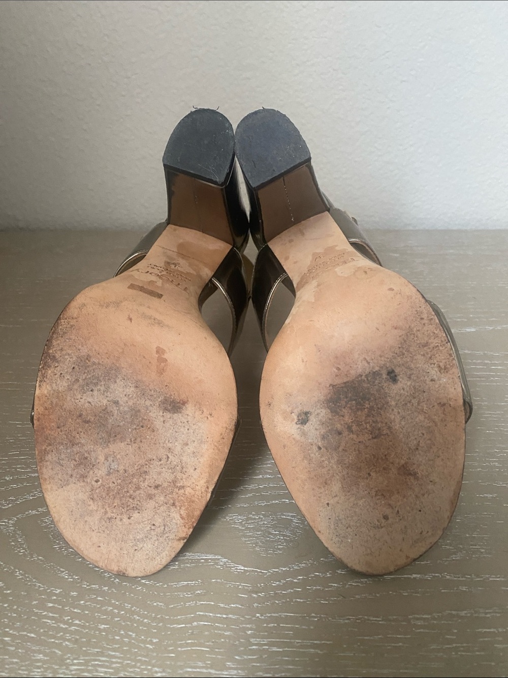 Theory Gold Block heels with Two-Strap Slingback sandals EU 37 - Picture 7 of 8